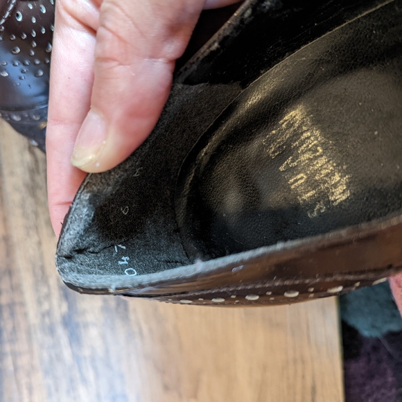 Vintage Stuart Weitzman Brown patent leather oxford heel - Picture 8 of 12